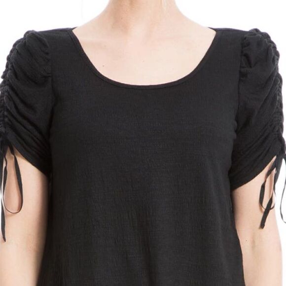 Max Studio Ruched Sleeve Knit Top - Picture 11 of 12